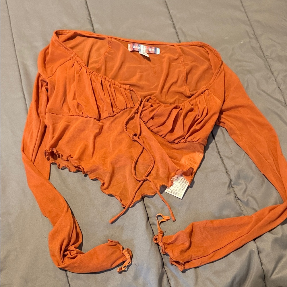 Urban Outfitters Terracotta Long Sleeve Blouse
